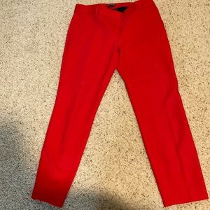 Size 6 Express Columnist Ankle Dress Pants - red